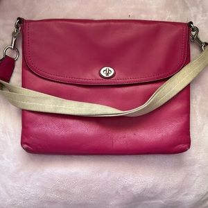 Pink Leather Crossbody